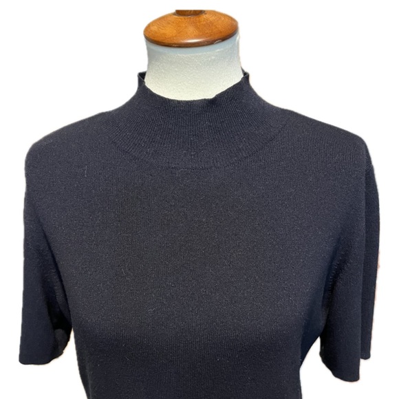Caslon short sleeve mock neck sweater L petite Career wear - Picture 2 of 5